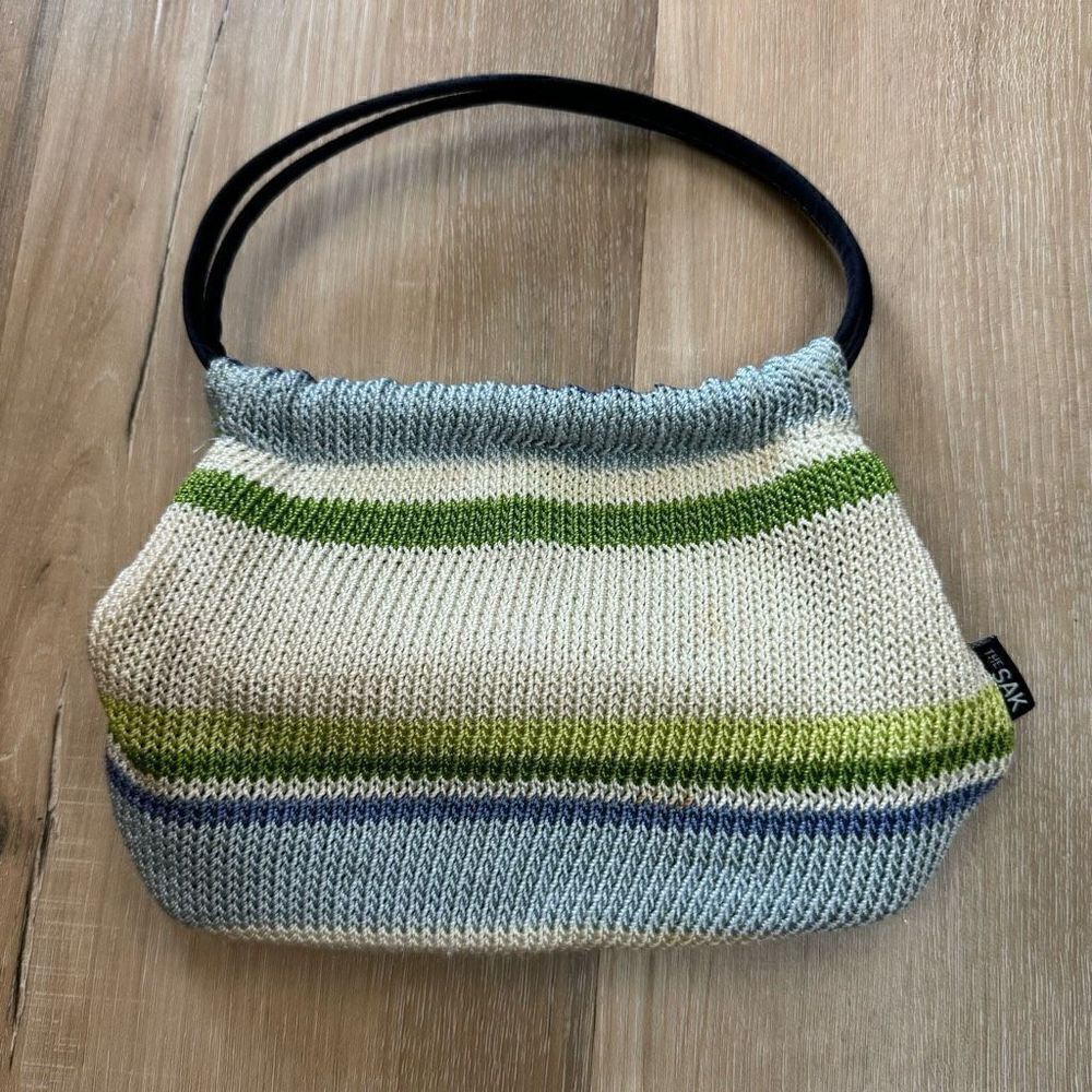 The Sak Elliott Lucca Mini Crochet Handbag Purse Top Handle Colorful